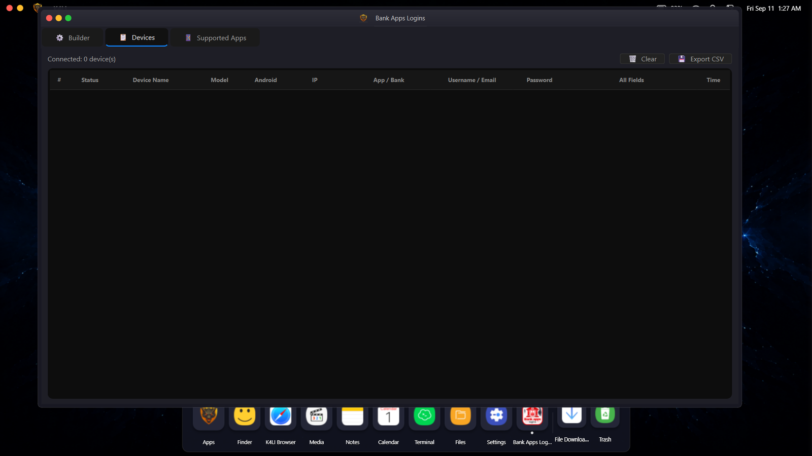 Banks app logins